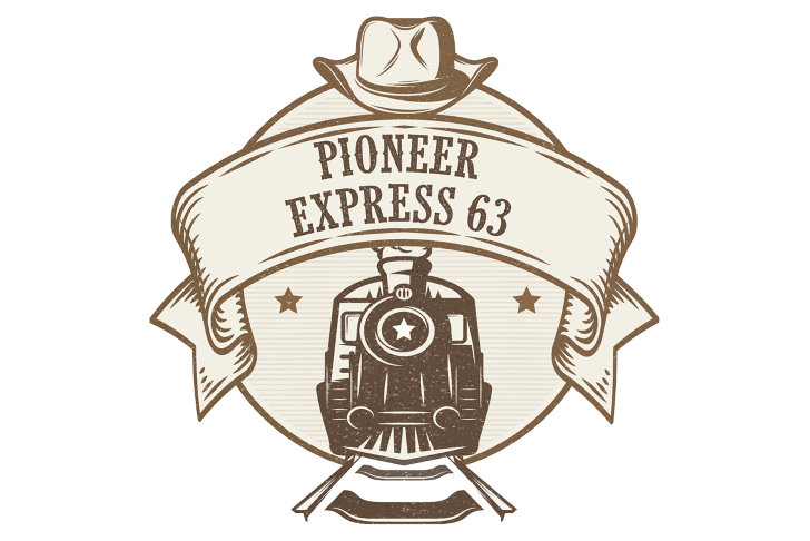 Het logo van de Pioneer Express 63